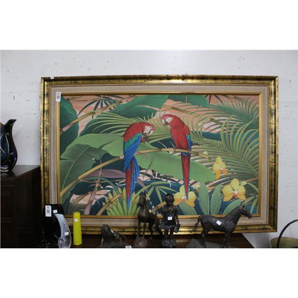 Framed Oil On Canvas w/Mocaze Ornate Framed - 40"  X  72"