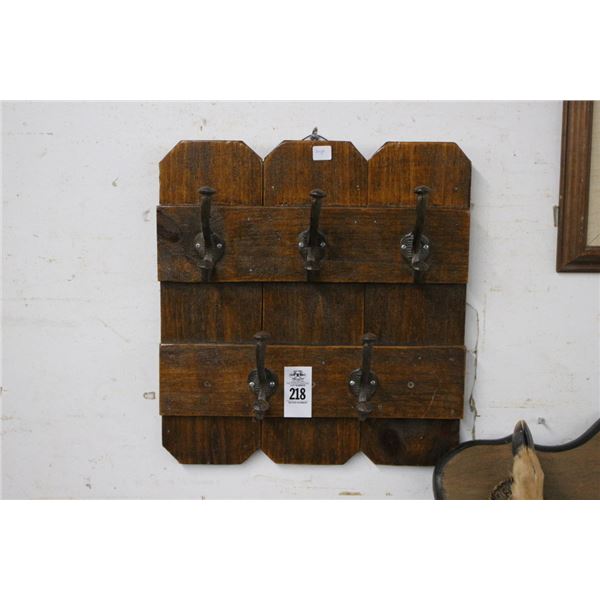 Wall Hooks Mounted on Planks