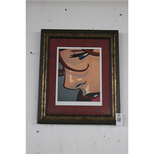 Framed Wall Art of Woman Memories by Tom Fedro Known Artist