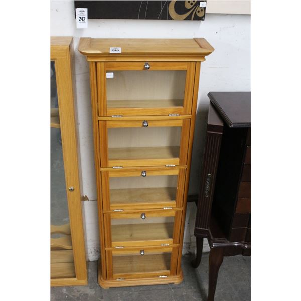 Oak 5 Unit Glass Door Display - Slight Damage