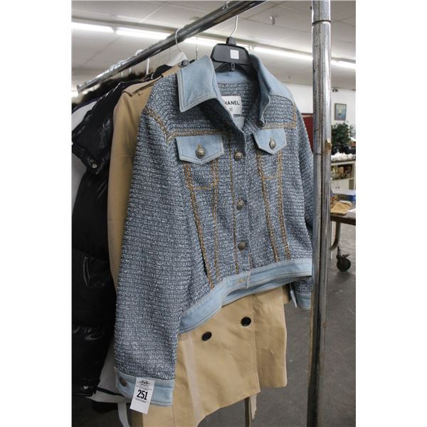 Chanel Size 38 Ladie's Windbreaker /Blue - Not Authenticated