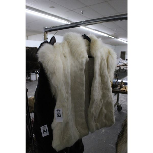 White Ladie's Fur Vest - Medium