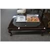 Image 1 : Cherry Claw Foot Glasstop Large Coffee Table
