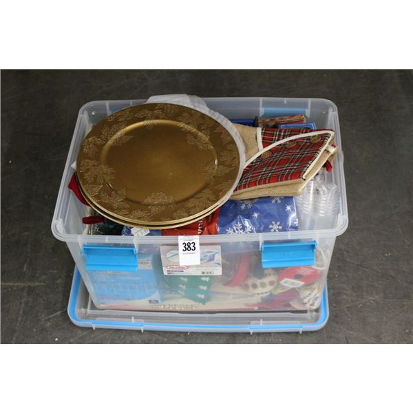 Mini Snowglobes, Dish, Caddies, Table Cloths, String Lights, Party Items