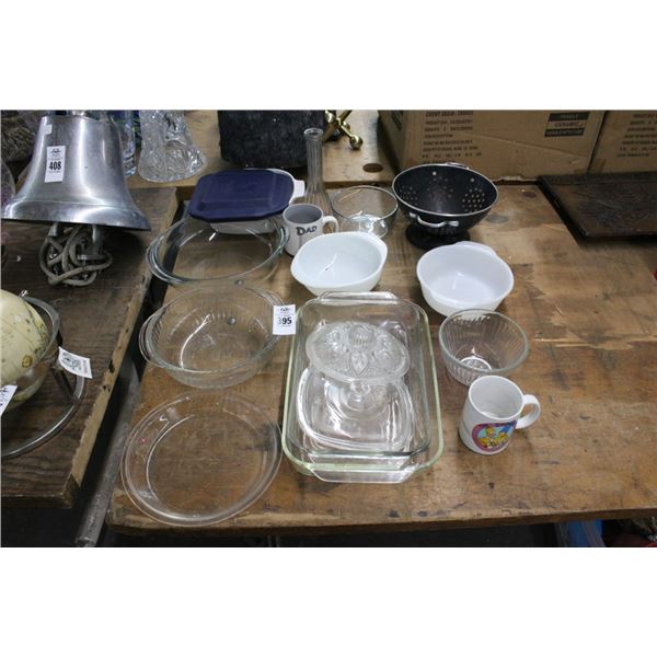 Asst. Bakeware, Collander, Bud Vase, Tableware