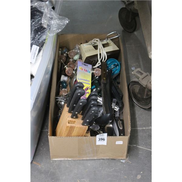 Cabinet Pulls, Hand Blender, Asst. Knives/Utensils