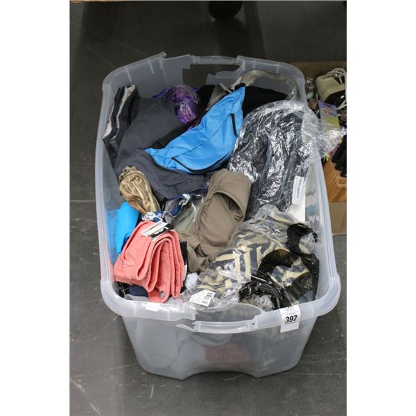 Bin w/Asst. New Clothing/Accessories