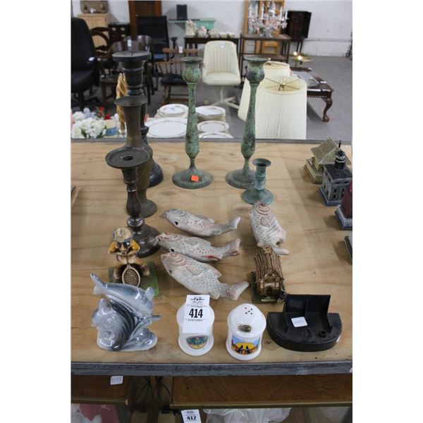 Candlestands, Shakers, String Fish, Asst. Décor