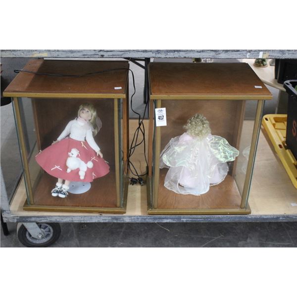 Collector Dolls w/Showcases - 2