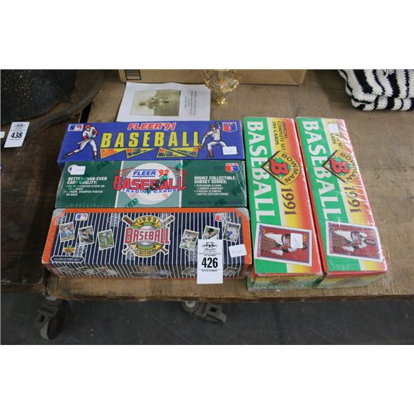 Baseball Trading Cards - 5 Boxes