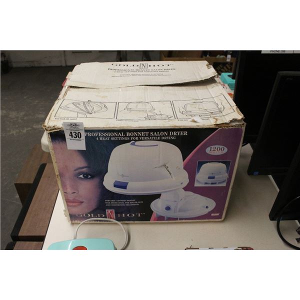 Gold Hot Bonnet Salon Dryer