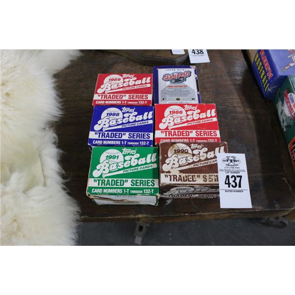 Baseball Trading Cards - 6 Small Boxes