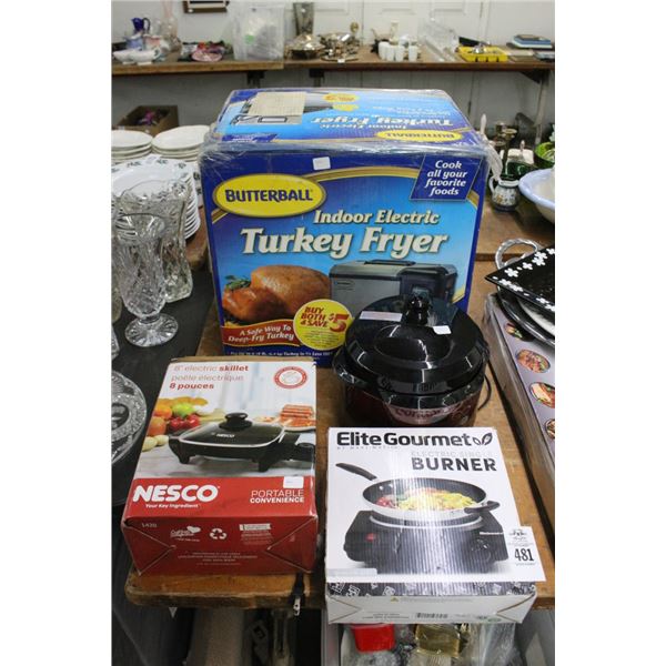 Electric Skillets, Pressure Cooker, Turkey Fryer