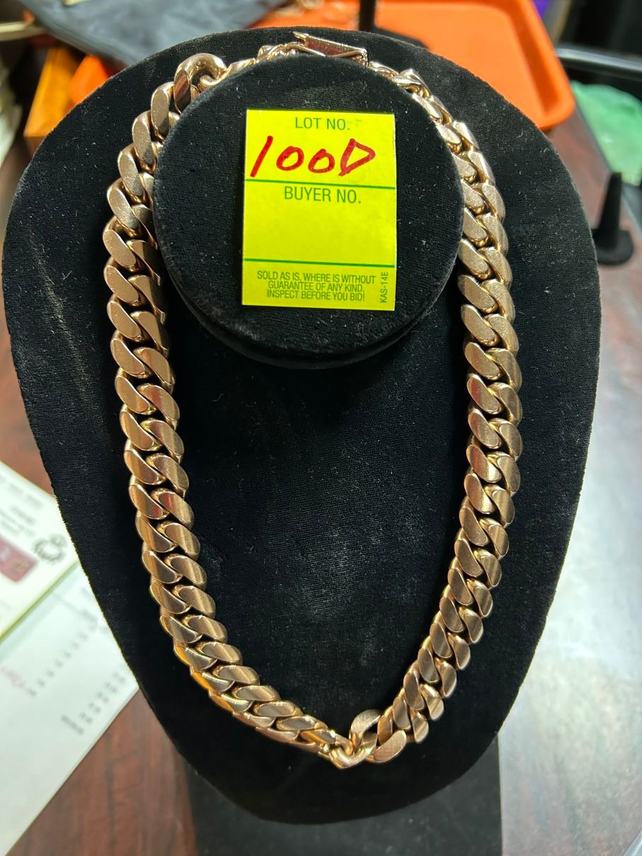 10K Rose Gold Curl Link Chain 