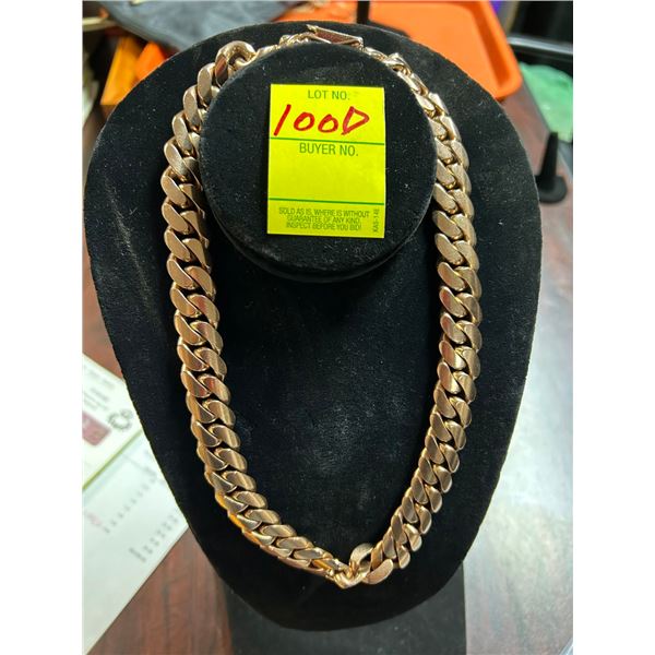 10K Rose Gold Curl Link Chain "VIP" 10K Gold 20" 310g