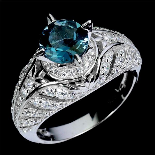 Natural London Blue Topaz Ring