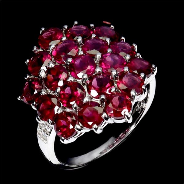 Natural Rhodolite Garnet Ring