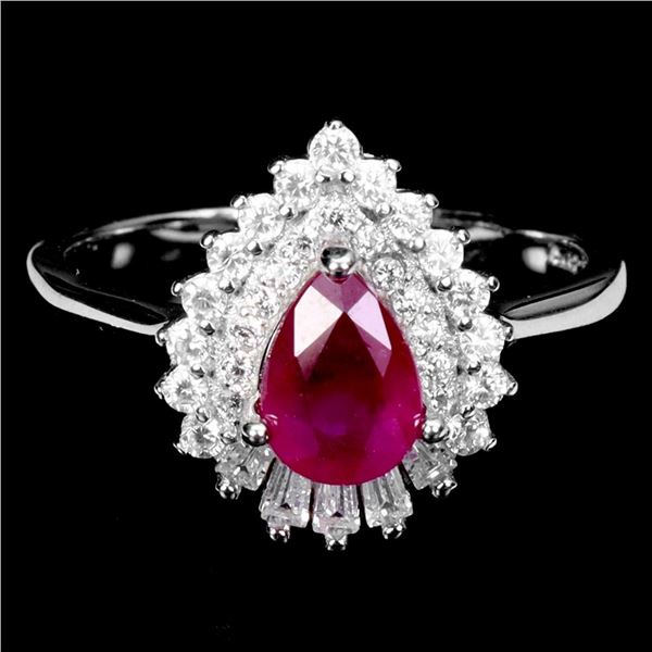 Natural Red Ruby Ring