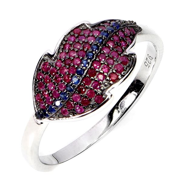 Natural Burma Ruby & Sapphire Ring