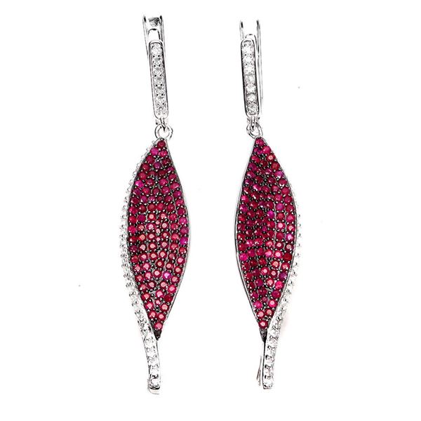 Natural Burma Red Ruby Earrings