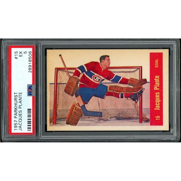 1957-58 Parkhurst #M15 Jacques Plante (PSA 5)
