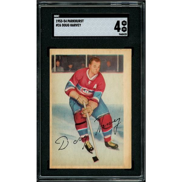 1953-54 Parkhurst #26 Doug Harvey (SGC 4)