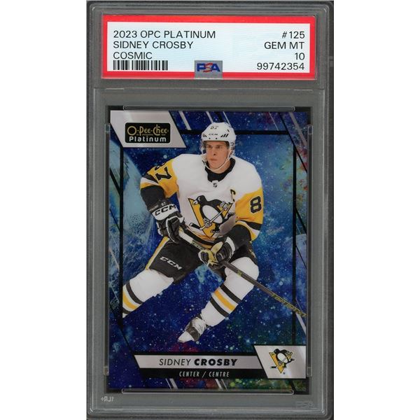 2023-24 OPC Platinum Sidney Crosby Cosmic #53/65 - PSA 10