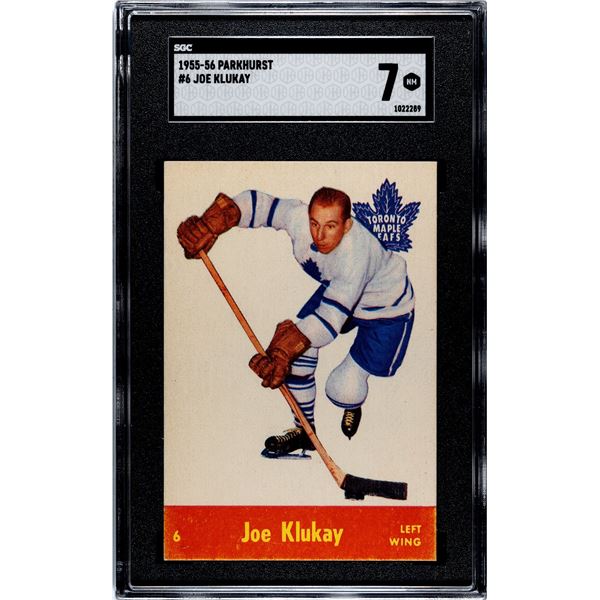 1955-56 Parkhurst #6 Joe Klukay (SGC 7)