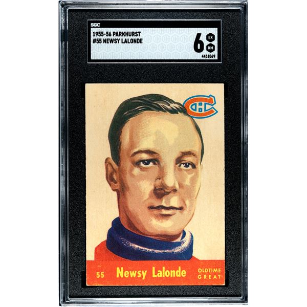 1955-56 Parkhurst #55 Newsy Lalonde OTG (SGC 6)