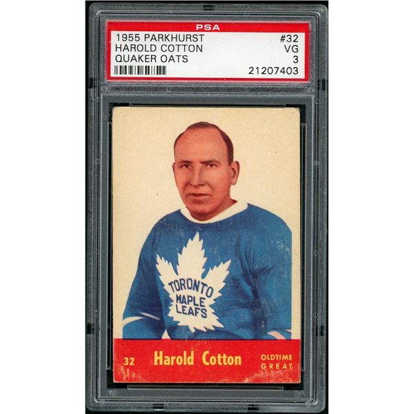 1955-56 Quaker Oats #32 Harold Cotton (PSA 3)