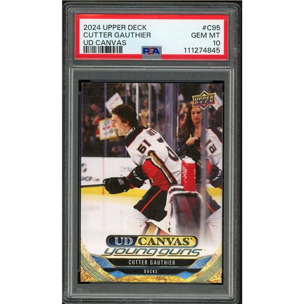 2024-25 Upper Deck Young Guns Canvas Cutter Gauthier - PSA 10