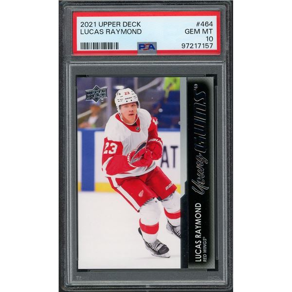 2021-22 Upper Deck Young Guns Canvas Lucas Raymond - PSA 10