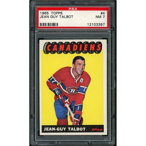 1965-66 Topps #4 Jean-Guy Talbot (PSA 7)