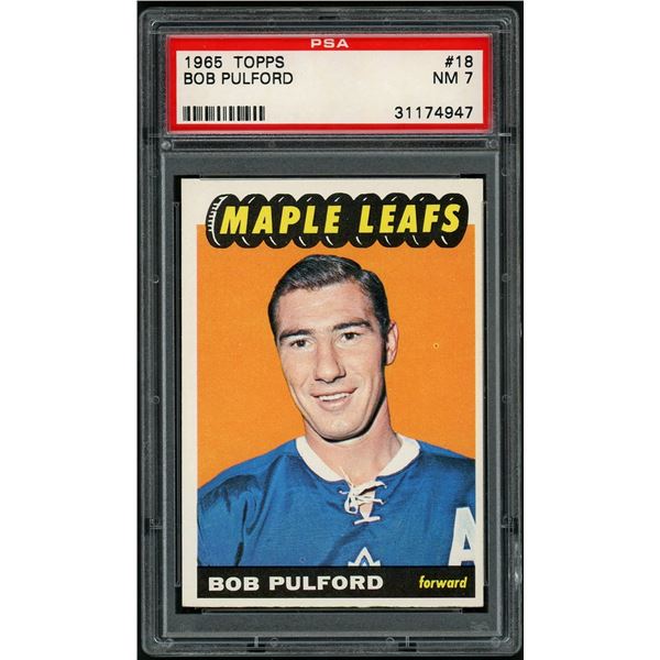 1965-66 Topps #18 Bob Pulford (PSA 7)