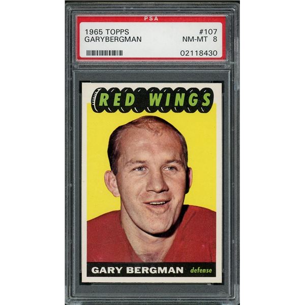 1965-66 Topps #107 Gary Bergman (PSA 8)