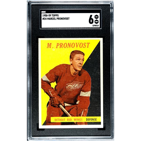 1958-59 Topps #24 Marcel Pronovost (SGC 6)