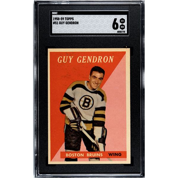 1958-59 Topps #51 Jean-Guy Gendron (SGC 6)