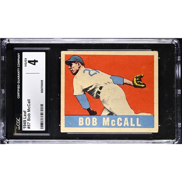 1949 Leaf #57 Bob McCall RC (CGC 4)