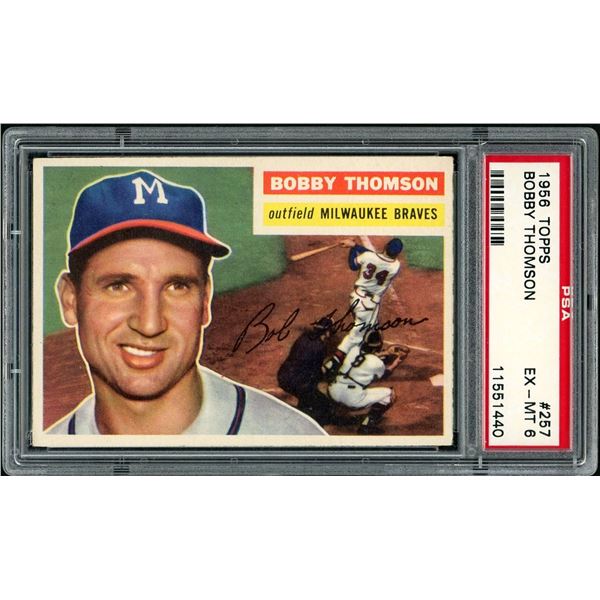 1956 Topps #257 Bobby Thomson (PSA 6)