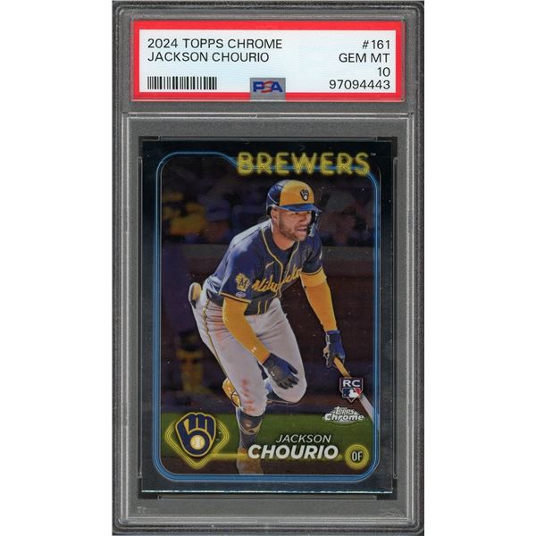 2024 Topps Chrome Jackson Chourio #161 - PSA 10