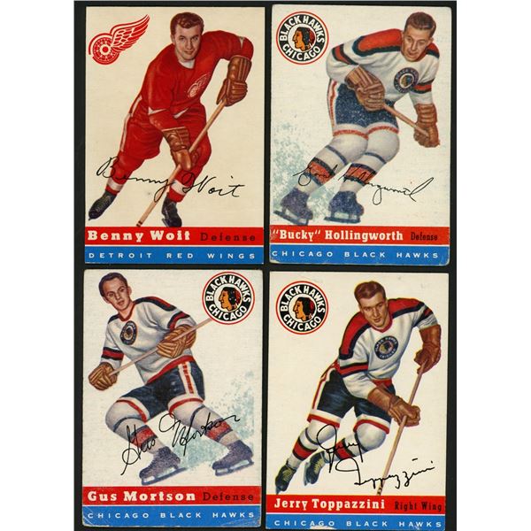Lot of 8 x 1954-55 Topps Hockey Cards