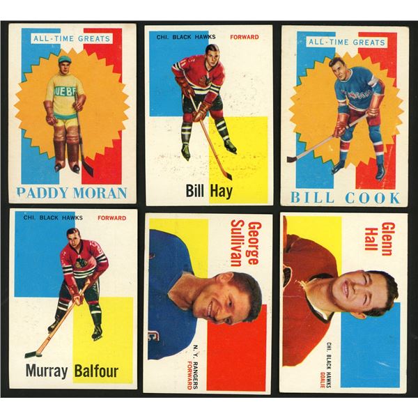 Lot of 12 x 1960-61 Topps Hockey Cards (HOFers!)