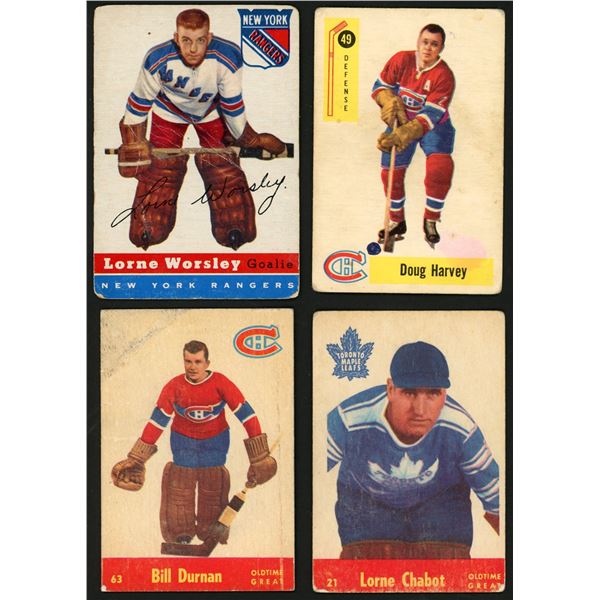 Lot of 8 x 1950s Stars & HOFer Hockey Cards