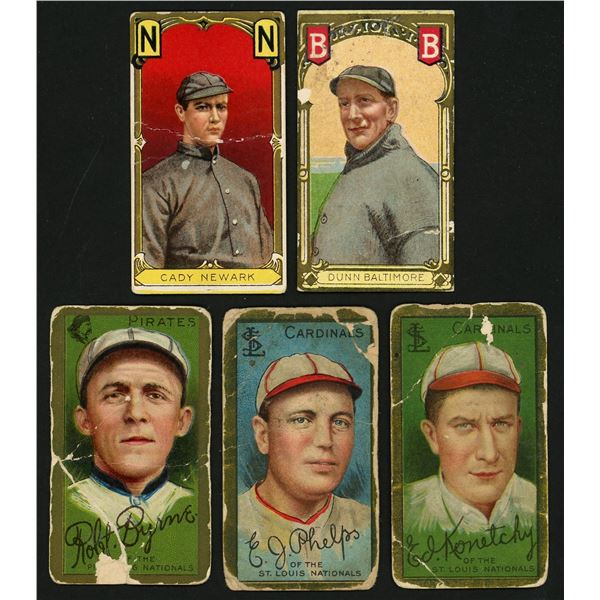 Lot of 5 x 1911 T205 Gold Border Baseball Cards
