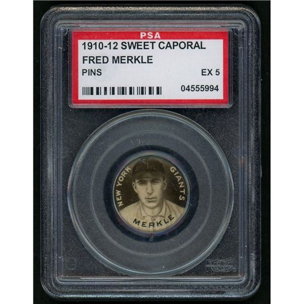 1910-12 Sweet Caporal Pins - Fred Merkle (PSA 5)