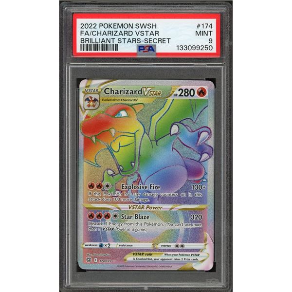 2022 Pokemon Charizard VSTAR Secret Rare - PSA 9