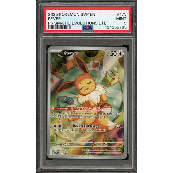 2025 Pokemon EEVEE Prismatic Evolutions ETB Black Star Promo - PSA 9