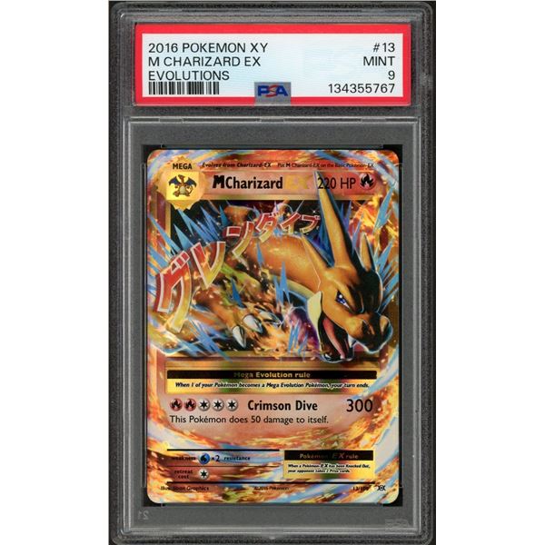 2016 Pokemon Mega Charizard EX XY Evolutions - PSA 9