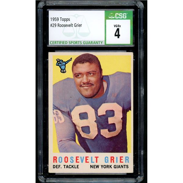 1959 Topps #29 Roosevelt Grier (CSG 4)