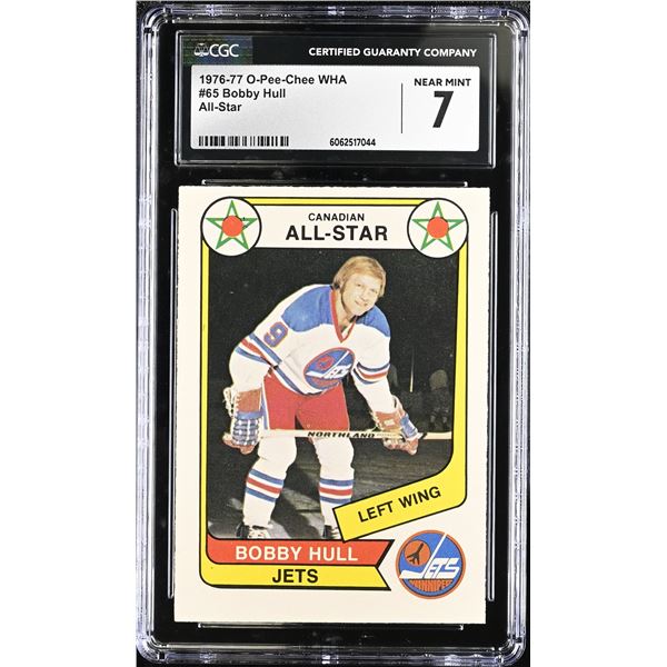 1976-77 O-Pee-Chee WHA #65 Bobby Hull AS (CGC 7)